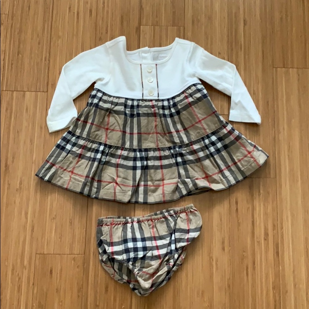 Authentic Burberry Girls L/S Top Set sz 6M/68cm